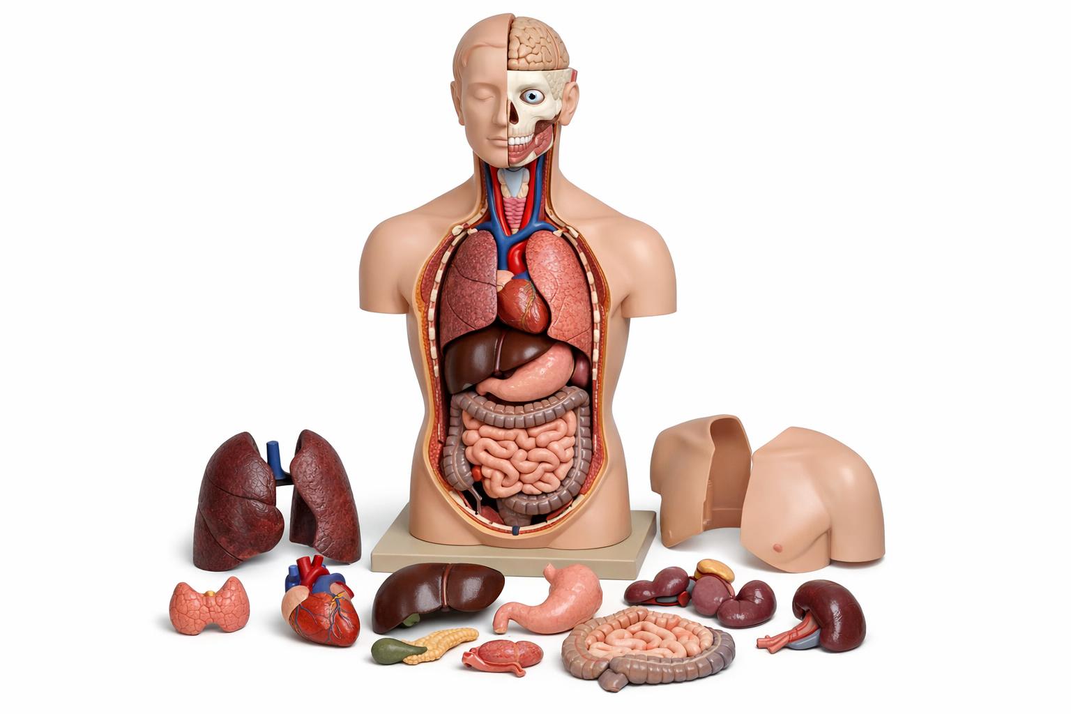 Model anatomiczny torsu z wyjmowanymi narządami